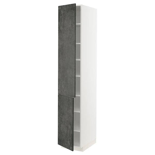 METOD - Tall cabinet with shelves/2 doors , 40x60x220 cm