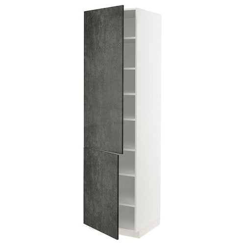 METOD - Tall cabinet with shelves/2 doors , 60x60x220 cm