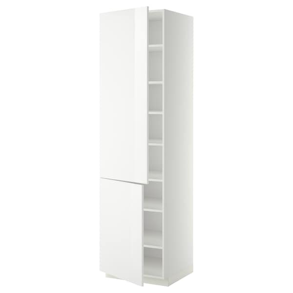 Ikea METOD - High cabinet with shelves/2 doors, white/Ringhult white, 60x60x220 cm