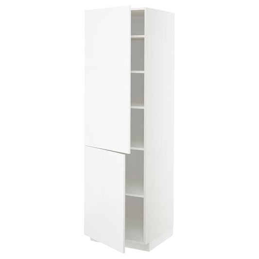 Ikea METOD - High cabinet with shelves/2 doors, white/Ringhult white, 60x60x200 cm