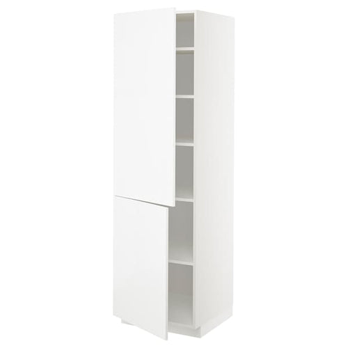 METOD high cabinet with shelves/2 doors, white/Ringhult white, 60x60x200 cm