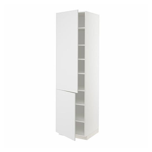 METOD - High cabinet with shelves/2 doors, white/Stensund white, 60x60x220 cm