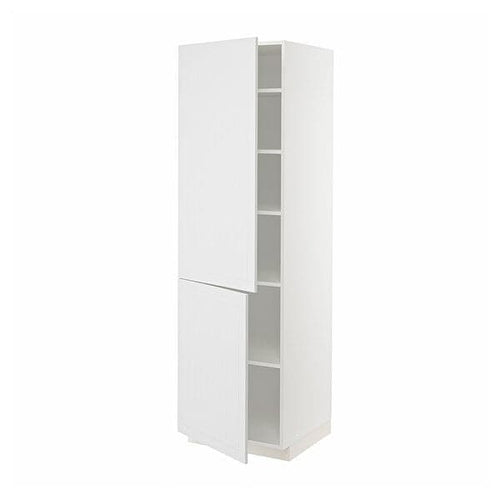 METOD high cabinet with shelves/2 doors, white/Stensund white, 60x60x200 cm