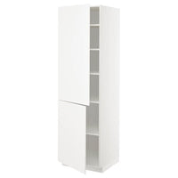 METOD high cabinet with shelves/2 doors, white/Veddinge white, 60x60x200 cm