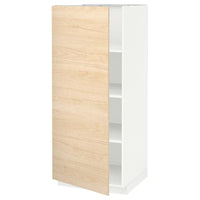 METOD - High cabinet with shelves, white/Askersund light ash effect, 60x60x140 cm - best price from Maltashopper.com 59460189