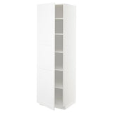METOD high cabinet with shelves, white/Axstad matt white, 60x60x200 cm