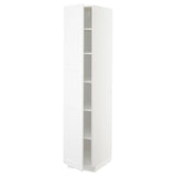 METOD high cabinet with shelves, white/Axstad matt white, 40x60x200 cm