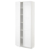 METOD high cabinet with shelves, white/Axstad matt white, 80x37x200 cm