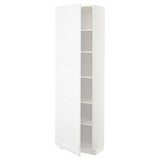 METOD high cabinet with shelves, white/Axstad matt white, 60x37x200 cm