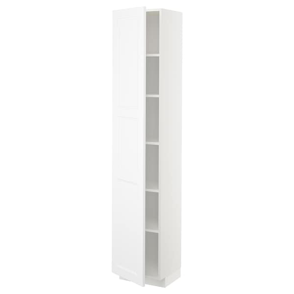 METOD - High cabinet with shelves, white/Axstad matt white, 40x37x200 cm - best price from Maltashopper.com 49460444