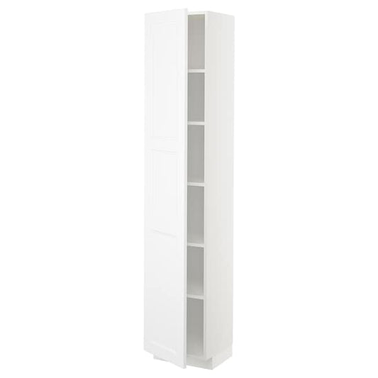 Ikea METOD - High cabinet with shelves, white/Axstad matt white, 40x37x200 cm
