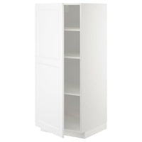 METOD - High cabinet with shelves, white/Axstad matt white, 60x60x140 cm - best price from Maltashopper.com 69454550