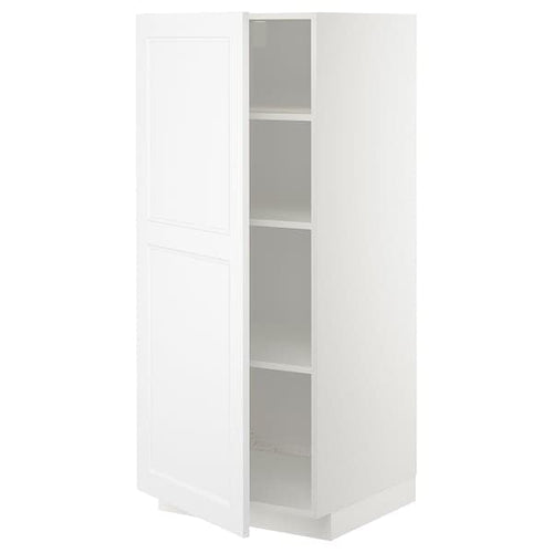 METOD - High cabinet with shelves, white/Axstad matt white, 60x60x140 cm