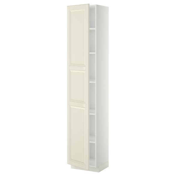 Ikea METOD - High cabinet with shelves, white/Bodbyn off-white, 40x37x200 cm