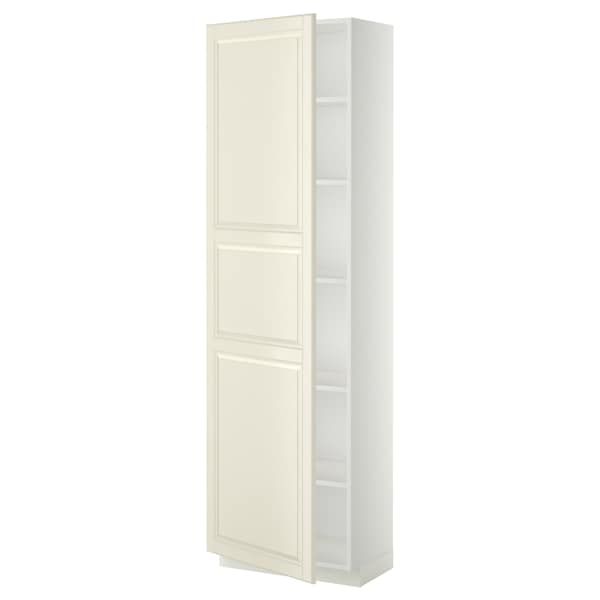 Ikea METOD - High cabinet with shelves, white/Bodbyn off-white, 60x37x200 cm