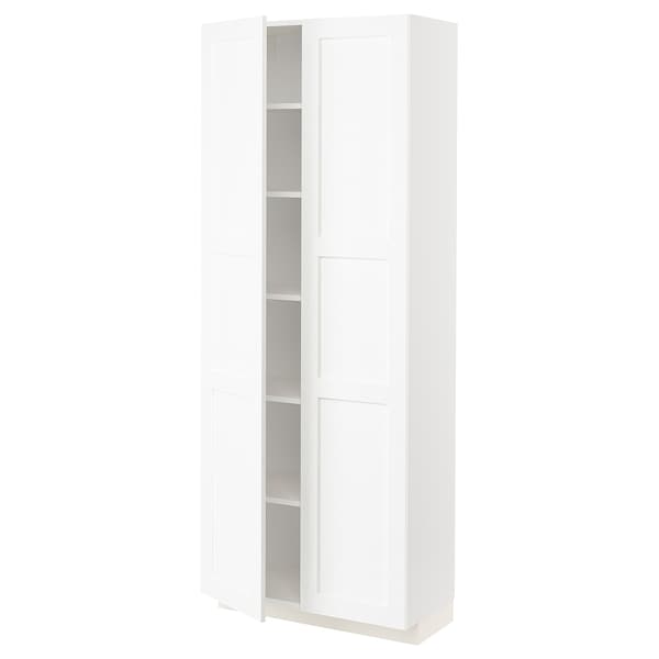 Ikea METOD - High cabinet with shelves, white Enköping/white wood effect, 80x37x200 cm