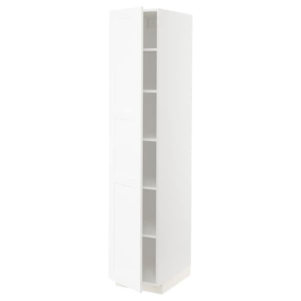 Ikea METOD - High cabinet with shelves, white Enköping/white wood effect, 40x60x200 cm