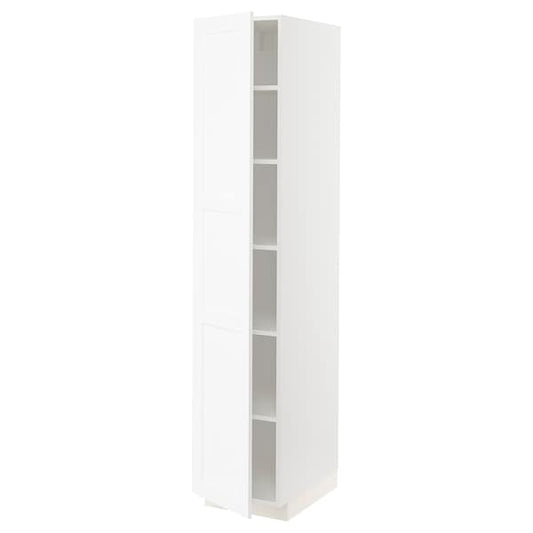 Ikea METOD - High cabinet with shelves, white Enköping/white wood effect, 40x60x200 cm