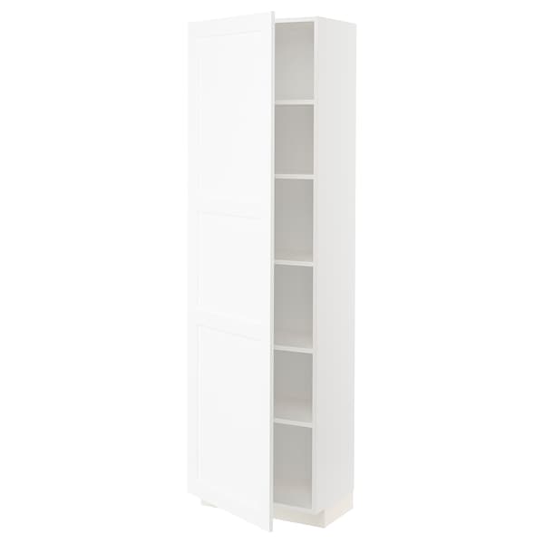 Ikea METOD - High cabinet with shelves, white Enköping/white wood effect, 60x37x200 cm