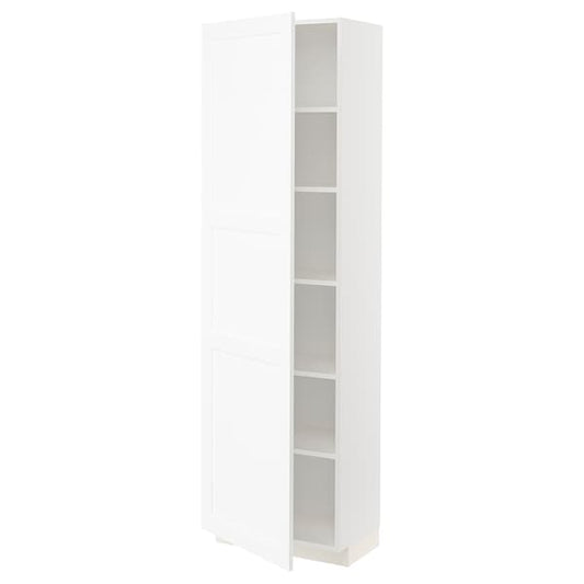 Ikea METOD - High cabinet with shelves, white Enköping/white wood effect, 60x37x200 cm