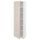 METOD high cabinet with shelves, white/Havstorp beige, 60x37x200 cm