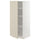 METOD high cabinet with shelves, white/Havstorp beige, 60x60x140 cm