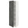 METOD high cabinet with shelves, white/Kalhyttan dark grey concrete effect, 60.0x200.0x60.0 cm