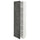 METOD high cabinet with shelves, white/Kalhyttan dark grey concrete effect, 60.0x200.0x37.0 cm