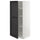 METOD - METOD High cabinet with shelves, white/Lerhyttan black stained, 60x60x140 cm
