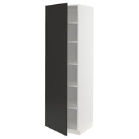 METOD - High cabinet with shelves, white/Nickebo matt anthracite, 60x60x200 cm - best price from Maltashopper.com 79498643