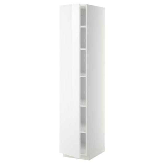 Ikea METOD - High cabinet with shelves, white/Ringhult white, 40x60x200 cm
