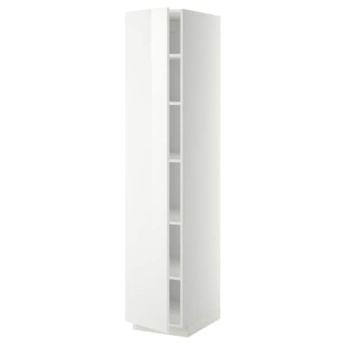 METOD - High cabinet with shelves, white/Ringhult white, 40x60x200 cm