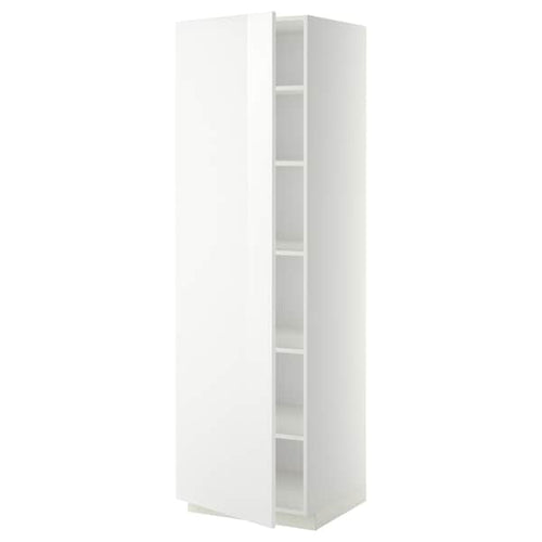 METOD high cabinet with shelves, white/Ringhult white, 60x60x200 cm