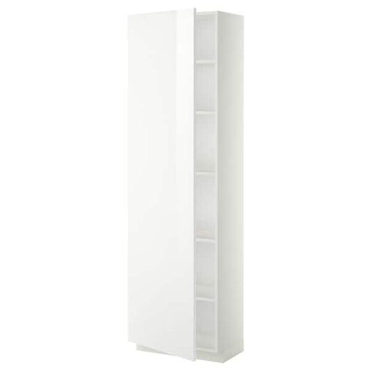 Ikea METOD - High cabinet with shelves, white/Ringhult white, 60x37x200 cm