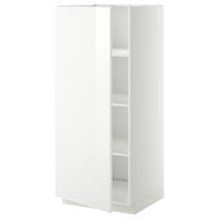 METOD high cabinet with shelves, white/Ringhult white, 60x60x140 cm