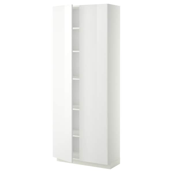 METOD - High cabinet with shelves, white/Ringhult white, 80x37x200 cm