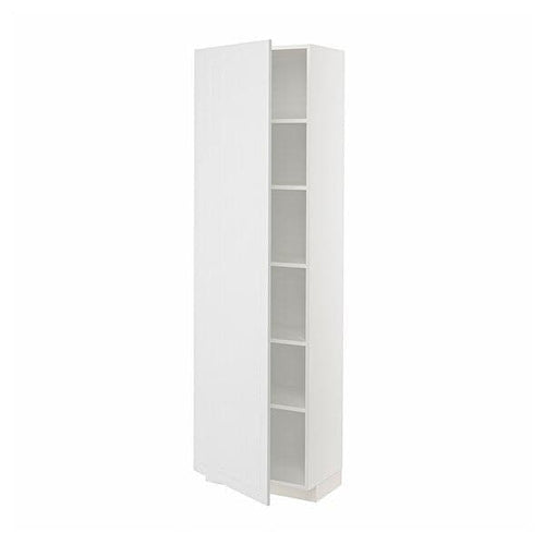 METOD high cabinet with shelves, white/Stensund white, 60x37x200 cm