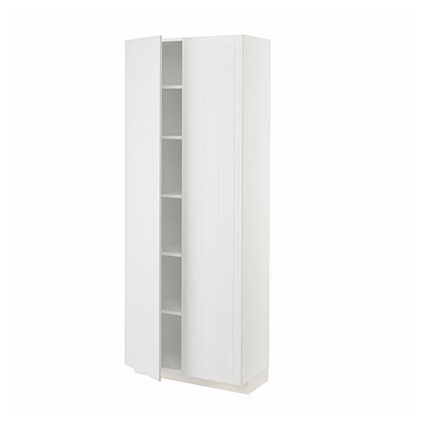 Ikea METOD - High cabinet with shelves, white/Stensund white, 80x37x200 cm