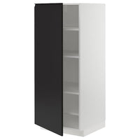 METOD - High cabinet with shelves, white/Upplöv matt anthracite , 60x60x140 cm - best price from Maltashopper.com 49493393