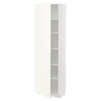 METOD - High cabinet with shelves, white/Vallstena white, 60x37x200 cm - best price from Maltashopper.com 69507313