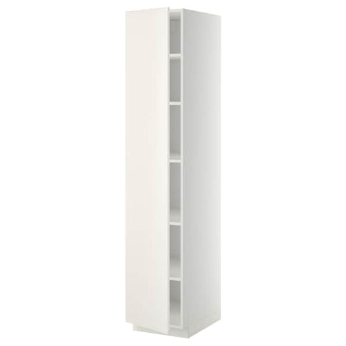 METOD - High cabinet with shelves, white/Veddinge white, 40x60x200 cm