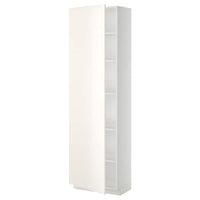 METOD - High cabinet with shelves, white/Veddinge white, 60x37x200 cm - best price from Maltashopper.com 49458912