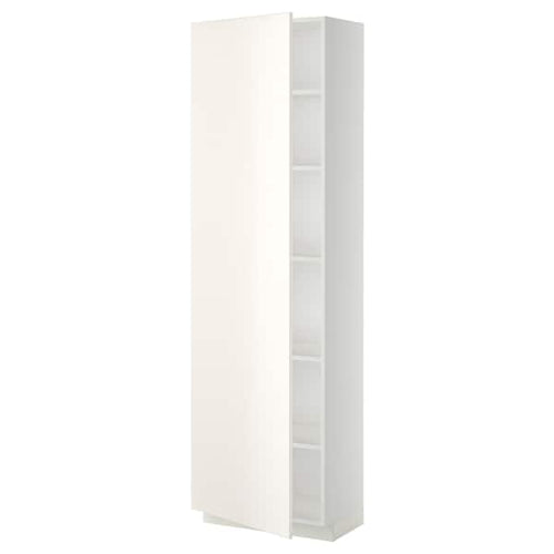 METOD - High cabinet with shelves, white/Veddinge white, 60x37x200 cm