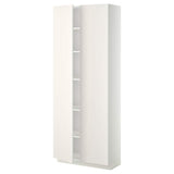 METOD high cabinet with shelves, white/Veddinge white, 80x37x200 cm