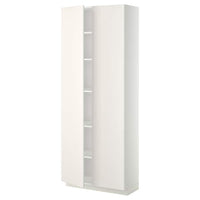 METOD - High cabinet with shelves, white/Veddinge white, 80x37x200 cm - best price from Maltashopper.com 19466701