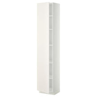 METOD - High cabinet with shelves, white/Veddinge white, 40x37x200 cm - best price from Maltashopper.com 99455039