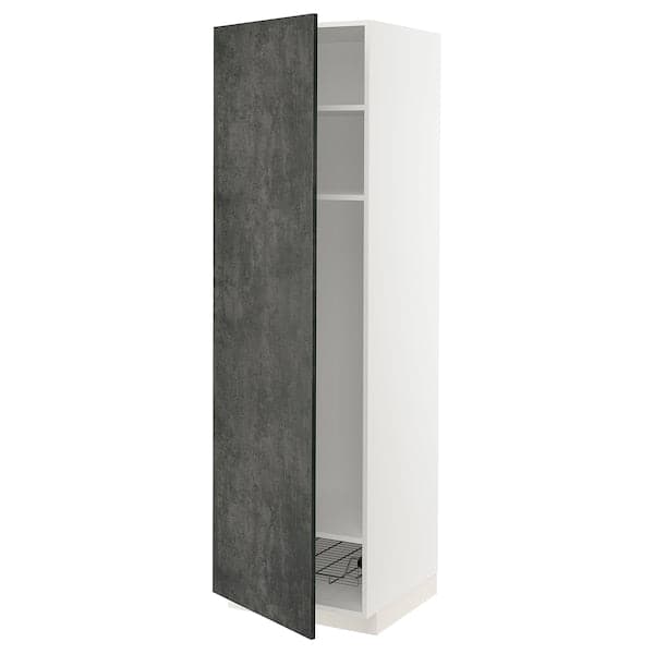 METOD - Tall cabinet with shelves/basket , 60x60x200 cm - best price from Maltashopper.com 29464339