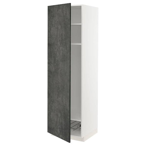 METOD - Tall cabinet with shelves/basket , 60x60x200 cm