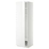 METOD high cabinet w shelves/wire basket, white/Ringhult white, 60x60x200 cm