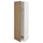 METOD - METOD High cabinet w shelves/wire basket, white/Tistorp brown walnut effect, 60x60x200 cm